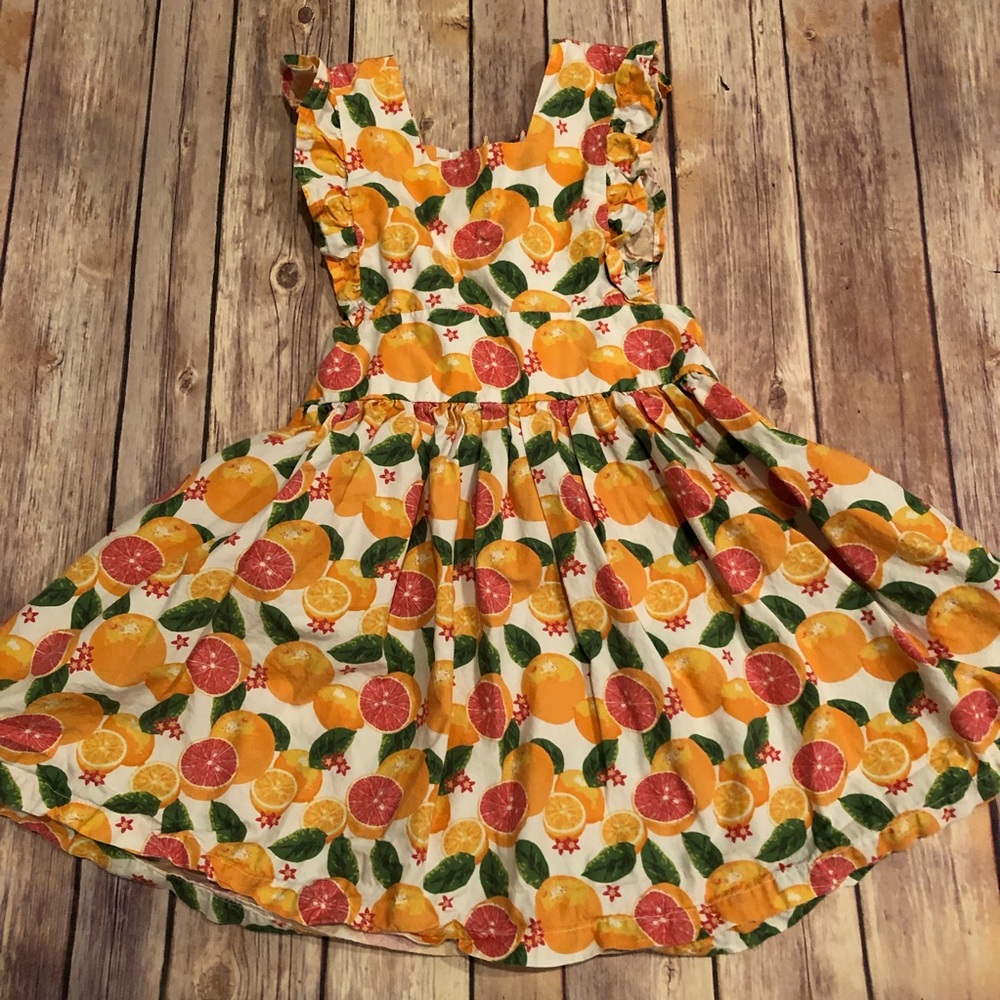 Petit peony orange dress